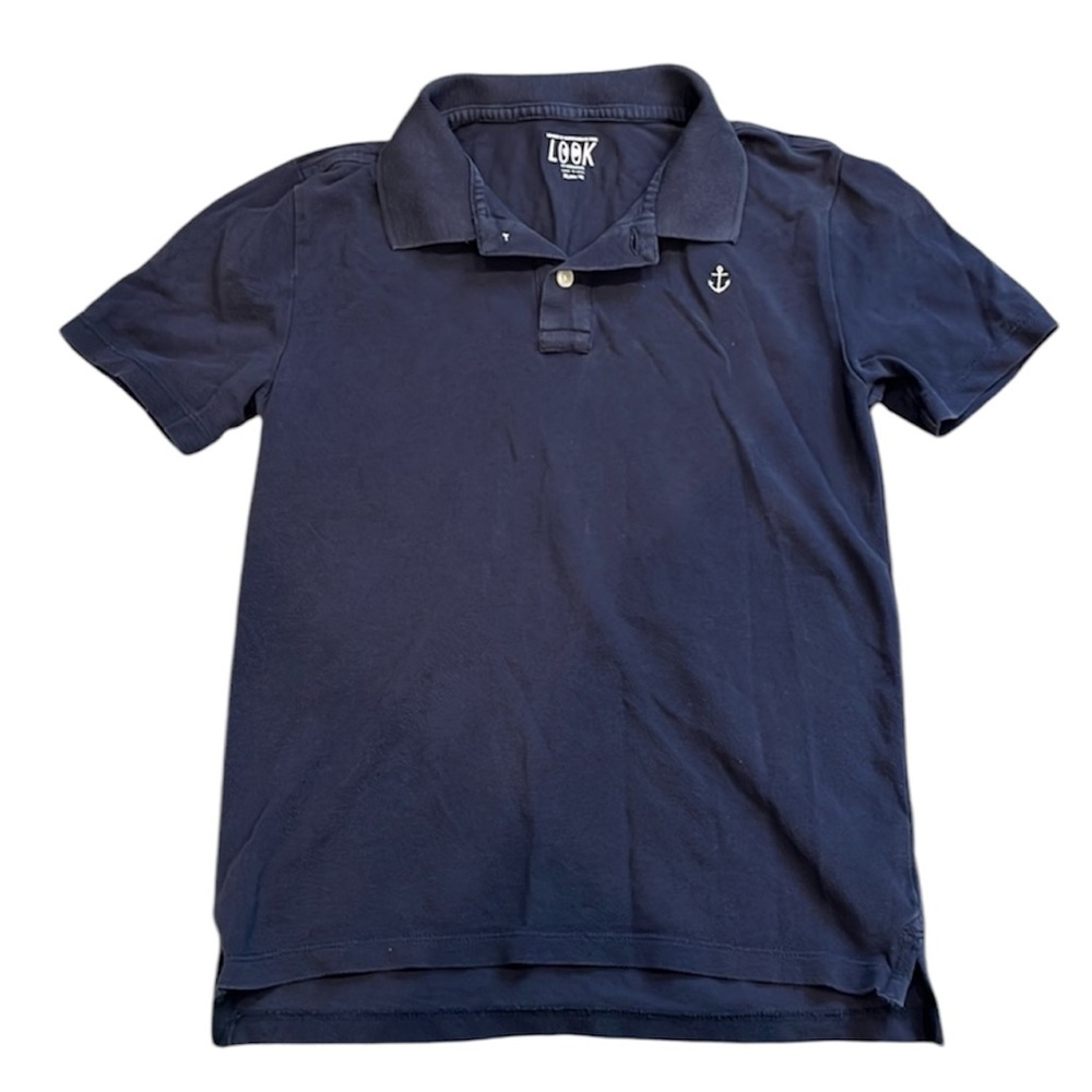 Crewcuts | Navy Blue Shirt-Sleeved Polo for Boys
